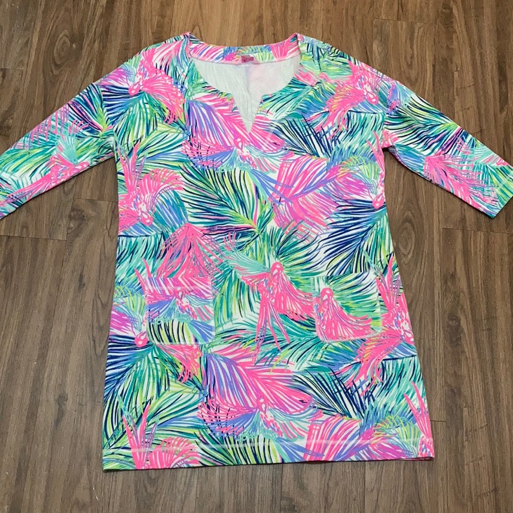Lilly Pulitzer Palm Print Dress - Size XL